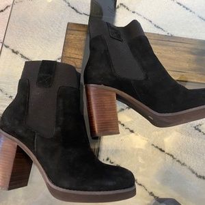 Design Lab Black Suede Booties Size 7.5